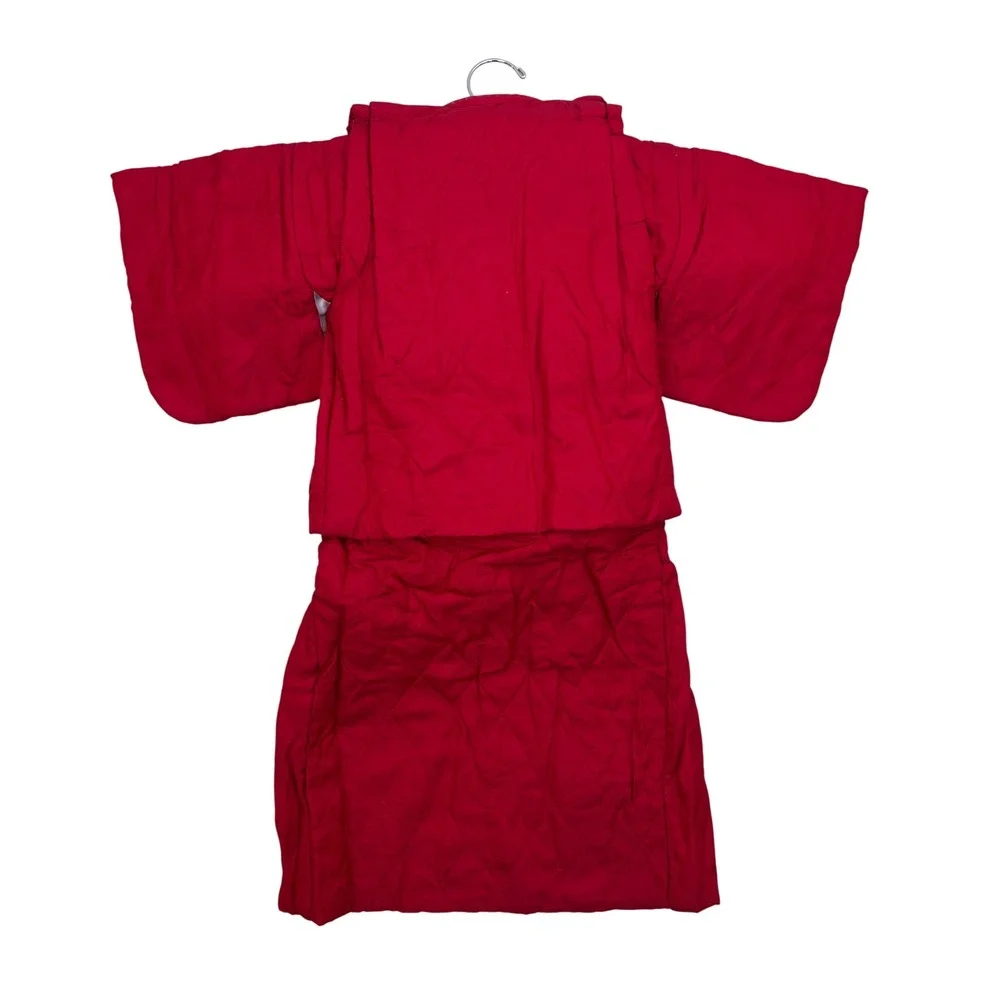 Vintage Walt Disney Bambi Red Japanese‎ Kimono Robe Quilted 2pc Applique 1-3yr